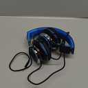 AILIHEN C8 Kids Headphones Wired, On-Ear Headphones with Microphone and Volume Control Foldable Corded Stereo 3.5mm Headset for School Teens Smartphones Chromebook Laptop Tablets Travel (Black Blue) (Medium)