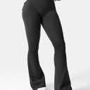 YEOREO CoreFlex Flare Leggings with Pockets for Women Scrunch Workout Leggings Butt Lifting Gym Yoga Pants (Black, XXL)