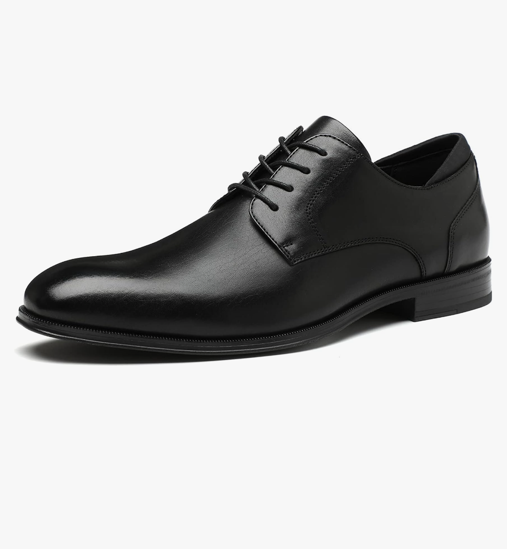 Mens Classic Formal Oxford Lace Up Wedding Pointed Toe Dress Shoes Black, Size 42