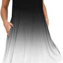 BEUFRI Sundress for Women Summer Casual Sleeveless Swing T Shirt Dresses Beach Cover up Tank Dress with Pockets (X-Large)
