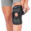 MUELLER Sports Medicine Self Adjusting Hinged Knee Brace for Men and Women, Knee Stabilizer for Compression and Pain Relief Support, Ideal for Arthritis, Sprains, Black, One Size (Black)