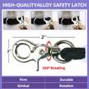 Hands Free Dog Leash, Comfort Padded Adjustable Belt, Smooth Rotating Clip, Non-Slip Strong Pet Training Lead, 8FT for Small Medium Large Dogs Walking Training(Purple Black)