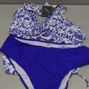 ZAFUL Women's Sexy Halter Tankini Swimsuits Drawstring Tummy Control Tankini Bathing Suits Two Piece Full Coverage Swimsuits Size XL