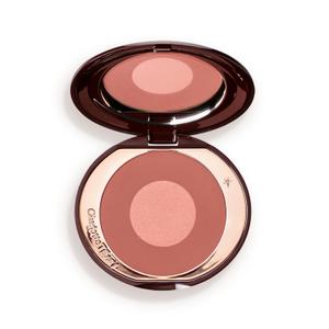 Charlotte Tilbury Cheek to Chic Powder Blush - Two-Tone Cheek Makeup with a Radiant, Luminous Finish - Buildable Color that Smooths, Buffs & Blends for a Light Reflecting Glow (Pillow Talk Intense - warm rosy pink)