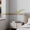 Stickyart 3in50ft Thick Wood Mirror Frame Border Wood Grain Mirror Tape Border Bathroom Mirrors Trim Peel and Stick Wallpaper Borders Waterproof Self Adhesive Wooden Bulletin Board Borders Wall Trim (3inx50ft)