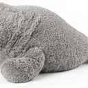 Manatee Stuffed Animals, Microwavable Stuffed Animal Adorable Fluffy Manatee Plush for Warmth Comfort, Heatable Coolable Lavender Scent Toy, Cute Soft Plushie Gift for Kids Adult & Children Boys Girls