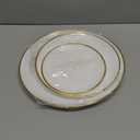 Coitak 3 Tier Cupcake Stand, Plastic Tiered Serving Stand, Dessert Tower Tray for Tea Party, Baby Shower and Wedding (Round-Gold Edge)