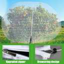 12 x 16 ft Large Fruit Tree Netting for Protecting Fruit from Squirrels Birds Bug Deer & Rat Garden Mesh Netting with Zipper and Drawstring Heavy Duty Tree Covers for Garden Bushes