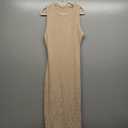 Woman's  Maxi Dress with Slit ( Size S, Beige)