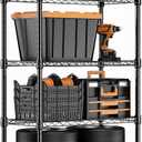 1250 lbs Storage Shelving Utility Shelving Unit 5-Tier Utility Shelving Unit Steel Organizer Wire Rack for Home,Kitchen,Office (13.7" D x 23.6" W x 62.4" H) (5 Tier 13.7" D x 23.6" W x 62.4" H, Black)