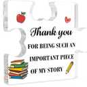 Teacher Appreciation Gifts for Women Thank You Gifts Unique End of Year Back to School First Day of School Graduation Kindergarten Daycare Teacher Birthday Gift Puzzle Shaped Acrylic Block Plaque