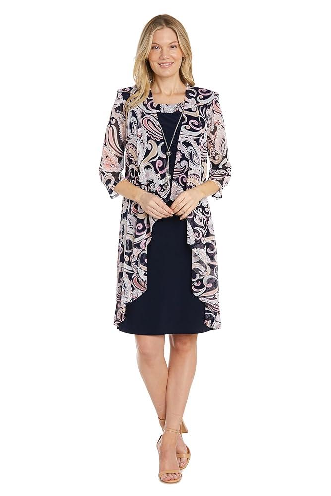 R&M Richards Women's Blush Bloom Chic Ensemble Size 16