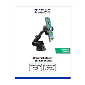 ZGEAR Universal Mount For Car or Desk Telescoping Long Arm 3.5