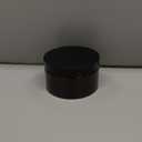 8 oz Amber Plastic Cosmetic Jars Leak Proof Container with Black Lid for Cream, Lotion, Powder, ointment, Beauty Products etc, 6 Pcs.