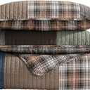 Eddie Bauer - Full/Queen Quilt Set, Premium Cotton Reversible Bedding with Matching Shams, Patchwork Luxurious Bedding Set (Classic Patchwork Green, Full/Queen)