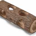 Natural Wood Tunnel Hamster Tunnel for Hamster Reptile Small Animals Cage Hollow Tree Trunk Hideout Toy (7.9"2.7")