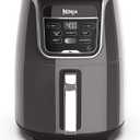 Ninja Air Fryer XL, 5.5 Qt. Capacity that can Air Fry, Air Roast, Bake, Reheat & Dehydrate, with Dishwasher Safe, Nonstick Basket & Crisper Plate and a Chef-Inspired Recipe Guide, Grey, AF150AMZ