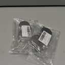 2 x Retractable Keychain with Badge Holder Clip - 2-Pack All-Metal Casing with 27.5" Durable Fiber Cord, Round Glossy Black - Retractable Keychain and Badge Holder Clip