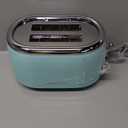 Mueller Retro Toaster 2 Slice with 7 Browning Levels and 3 Functions: Reheat, Defrost & Cancel, Stainless Steel Features, Removable Crumb Tray, Under Base Cord Storage, Turquoise