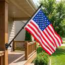 Yeesun Flag Pole,6FT American Flag Pole & Bracket-Flagpoles for 3 x 5 Flags Holder for House Porch & Outdoor,Tangle Free and Wall Mount Flag Pole Kit (Without flag,Black)