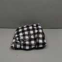 Fitable Vinyl Fitted Tablecloth Round, Black and White - Waterproof Checkered Elastic Tablecloth Flannel Backed Gingham Table Cover for Outdoor Picnic Dining (Fit for 36"-44" Round Tables)