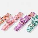 Rhinestone Dog Collar With Detachable Flower - Floral Pattern for Female Puppies, Small, Medium, Large (Orange Flowers, M)