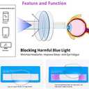 Retro Square Reading Glasses For Women Blue Light Blocking Oversized Eyeglass Frames Large lens (Tea, 2.25, x)