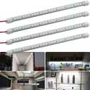 12V Interior LED Light Bar for Car,12V LED Light Strip 54 LEDs Lighting Super Bright 7000K White Color DIY Cabinet LED Light Strip for Car,Trailer,Motorhome,Van,RV,Truck Bed Lights(4 Pack)