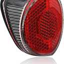 Red Retro Oval Rear Bicycle Mudguard Fender Cycling Safety Warning Reflectors for Cruiser Bikes