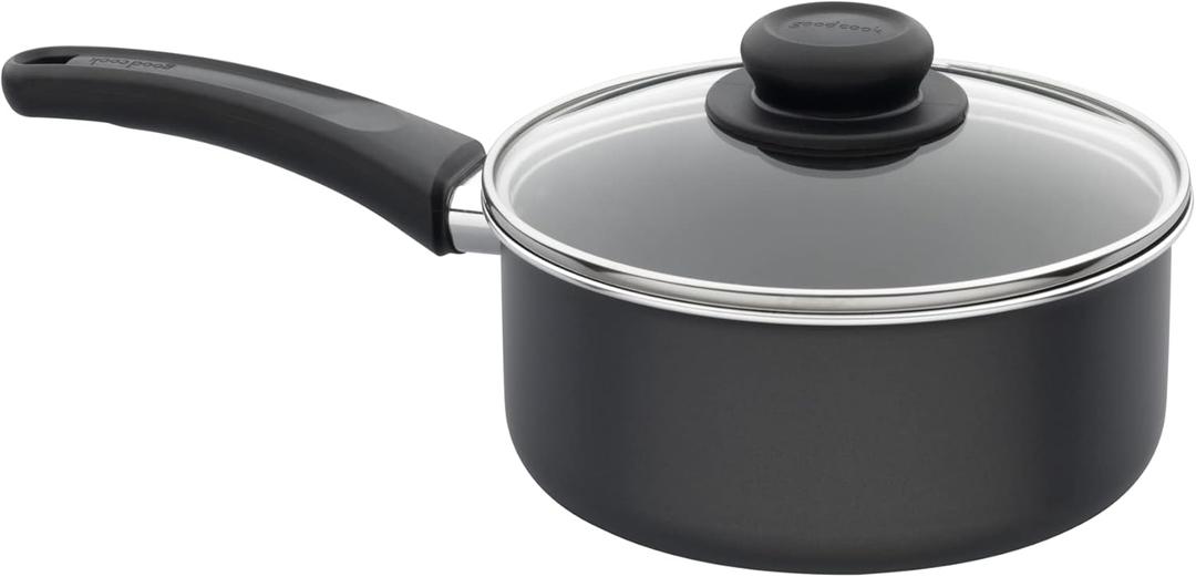 GoodCook Everyday Nonstick Sauce Pan w/Lid, 2 Quart, Black