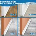 2 x MAXTID Easy to Install 32 Inch Door Draft Stopper - White Foam and Polyester Door Seal