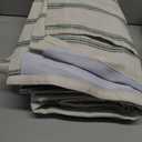 DriftAway Farmhouse Linen Blackout Curtains 84 Inches Long for Bedroom Striped Double Layer Thermal Insulated Sound Reducing Lined Grommet Rustic Drapes for Living Room 2 Panels W52 x L84 Loden Green