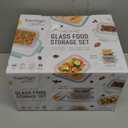 Bentgo Glass Leak-Proof Meal Prep Set - 8-Piece Lunch & Snack 1 & 2-Compartment Food Containers with Lids - Reusable, BPA-Free, Microwave, Freezer, Oven & Dishwasher Safe (Coastal)