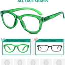 Eyekepper Cat Eye Reading Glasses for Women Oversize Ladies Readers - Green +2.50