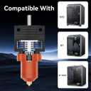 Official Creality K1/K1 Max/K1C Hotend Upgrades Kit, Unicorn K1 Series Ceramic Heating Block, 3D Printers Hotend Integrated Quick-Swap Nozzle, 300C High Temperature, 600mm/s (Terminal Without Buckle)