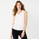Women's Petite Nine West V-Neck Tank Top White (XS)