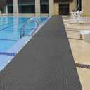 Drainage Non Slip Flooring Mats Swimming Pool Bathroom Anti-Fatigue Rubber Matting 3x10 Ft Heavy Duty Commercial Anti Slip Floor Mats for Garage Restaurant Sauna SPA,Gray/Grey,0.93M