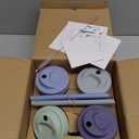 Elk and Friends 14oz Stainless Steel Kids + Toddler Drinking Cups | The Original Mason Jar with Sleeves + Lids | Silicone Straws | Smoothies | Storage Jar | Spill Resistant | Dishwasher Safe | 4 Pack, Sage/Misty Blue/Navy/Grey