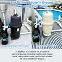 2HP Inground Above Ground Pool Pump, Swimming Pool Pump High Flow 1.5", 2", and 1.25"-1.5", 5250 GPH with Filter Basket, 110V Self Priming Pool Pump