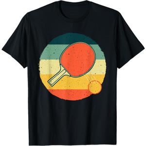 Funny Table Tennis Design for Men Women Ping Pong Players T-Shirt (Black)