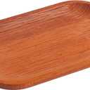 Oval Ring Dish Wood Jewelry Tray Trinket Key Decorative Holder Organizer for Necklace Bracelet Display Wedding Party Decor Serving Dishes 7.09 Inch