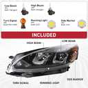 Duolctarms W/DRL Headlight Halogen Headlight Headlamp Assembly Compatible for 2020-2022 Ford Escape SE/SEL/SE SPORT W/Bulb Left Driver Side