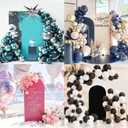 7.2FT Wedding Arch Cover Stretchy Spandex Fabric Backdrop for Arch Stand Ideal for Wedding Ceremony, Birthday Party, Baby Shower & Photo Booth Decoration (Black)