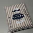 MooMee Striped Flat Top Sheet Only 100% Washed Cotton Linen Like Textured Breathable Durable Soft Comfy (Orange Classic Stripes, King)