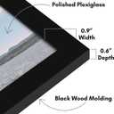 Americanflat 8x36 Picture Frame with Polished Plexiglass - Signature Collection - Gallery-Style Frames Made of Engineered Wood - Photo Frame for Wall Display - Black