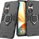 Case for Vivo Y100 Case Cover,Case for Vivo Y100A 2023 Case Cover,Magnetic Car Mount Bracket Shell Case for Vivo Y100 5G V2239 Case Black