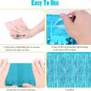 22Pcs Cartoon Baby Birthday Decorations, Aquamarine 3.3x8.2ft Tinsel Foil Fringe Curtains Banner and Cute Flowers Bubbles Balloons for Cute Theme Party Decorations Boys and Girls Party Supplies