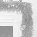 Cedar Garland 9ft Christmas Garland Real Touch Garland Artificial Realistic Greenery Cypress Pine Garlands for Mantle, Fireplace, Stairs,Table, Doorframe Vintage Outdoor Indoor Christmas Decorations