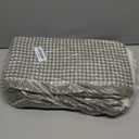 MIULEE Set of 2 Waffle Bathroom Rugs, Boho Bath Rugs Non Slip Washable, Super Absorbent Bath Mats, Ultra Soft Rubber Backed Shower Mats for Bathroom Floor, Tub, Green & Cream, 18x30 Inch