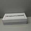 YHOSSEUN Halloween Serving Platters Set of 4, Black and White Serving Platters and Trays for Food, Rectangular Long Plates Serving Dishes for Entertaining, Checkered, 14 Inch